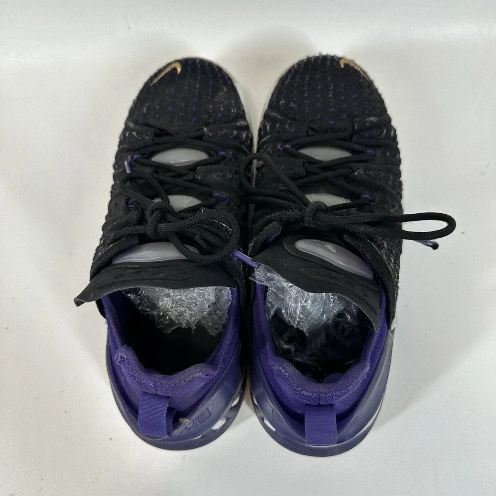 NIKE LEBRON JAMES XVIII Lakers CW2760-004 Basketball Shoes Black Youth Size 7‎ Y